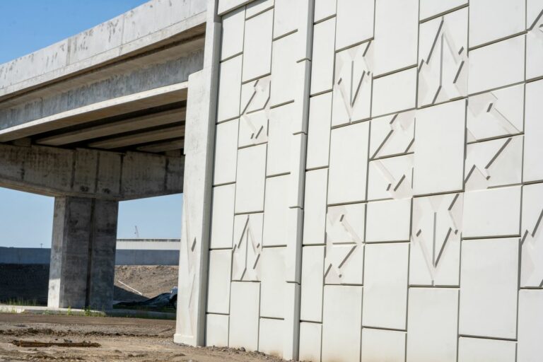 the facade of the bridge