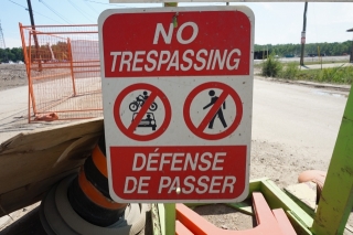 No Trespassing sign