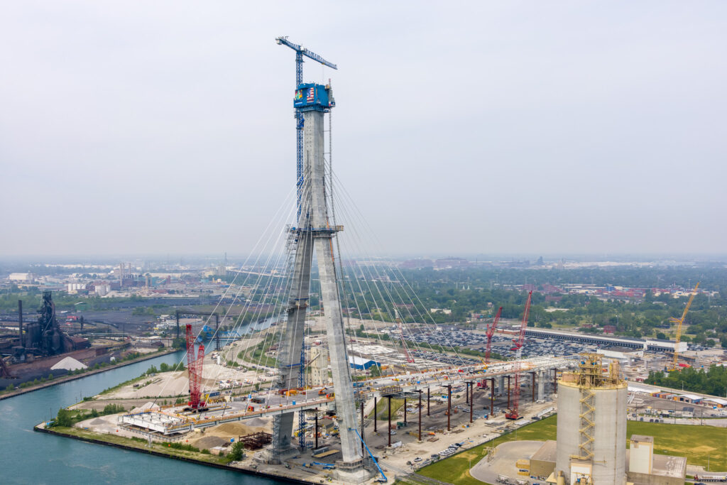 Gordie Howe International Bridge Site Progress