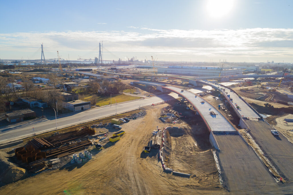 over bridge construction