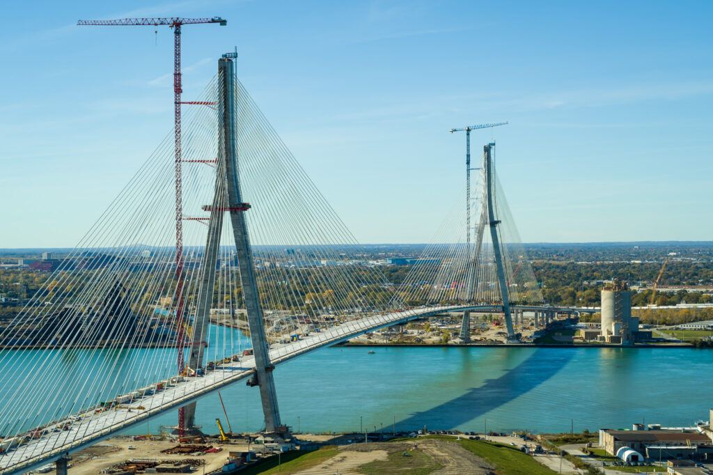 Gordie Howe International Bridge Site Progress