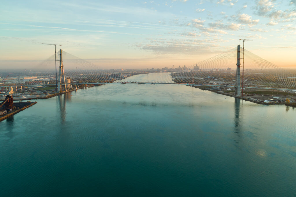 Gordie Howe International Bridge Site Progress
