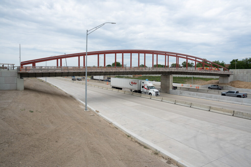 over bridge construction progress