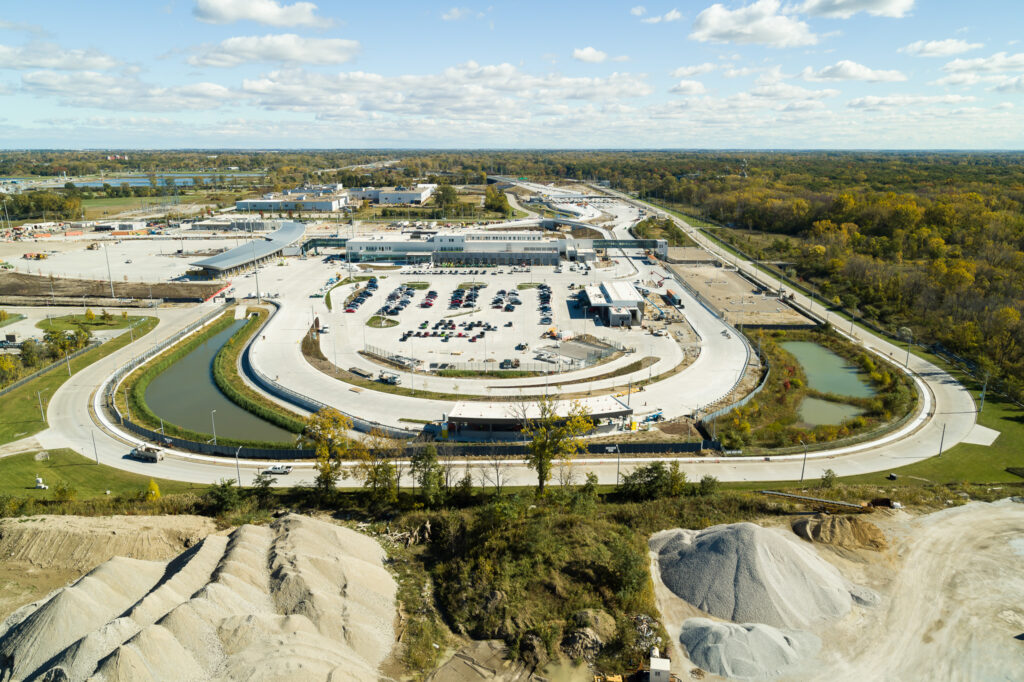 customs compound from a distance