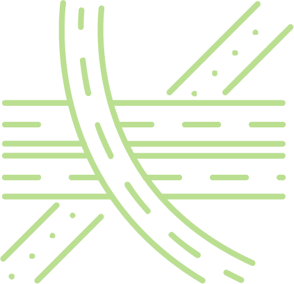 Highways Skyline Blue light green