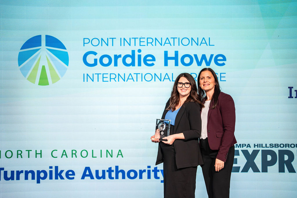 image of female receiving an award