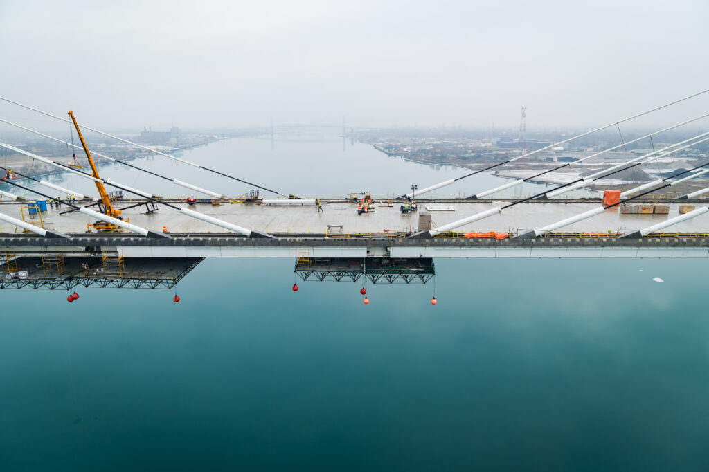 Construction of the bridge middle point