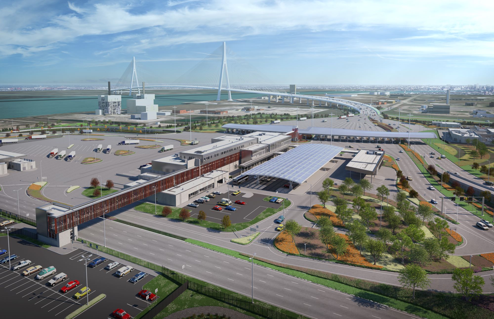 A rendering of the Canadian Port of Entry.
