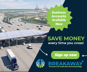 Save money every time you cross. Register your business account today promotional banner.