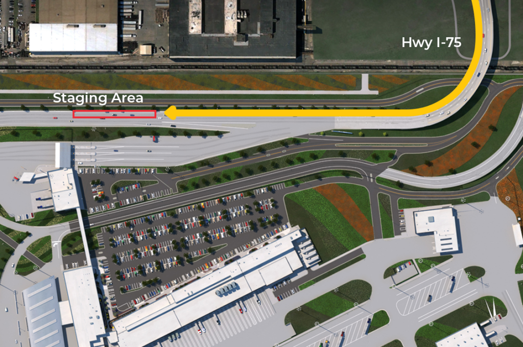 Map of the US staging area