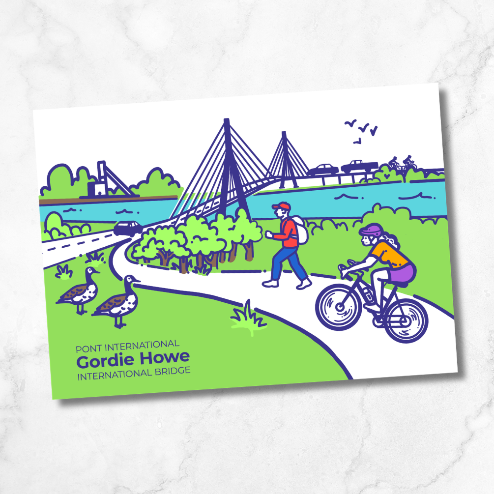 Postcard with unique sketch